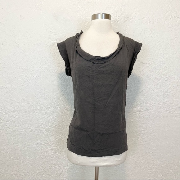 Lanvin Blouse Top Gray 36 Small Medium - Picture 1 of 12